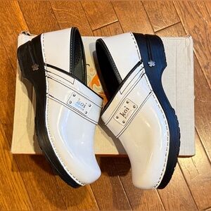 Koi White and Black Mules Comfortable Durable Clogs
